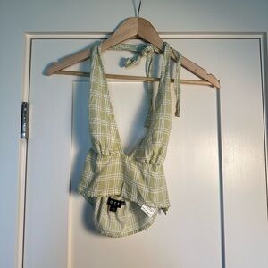 Motel rocks plaid summer crop tank